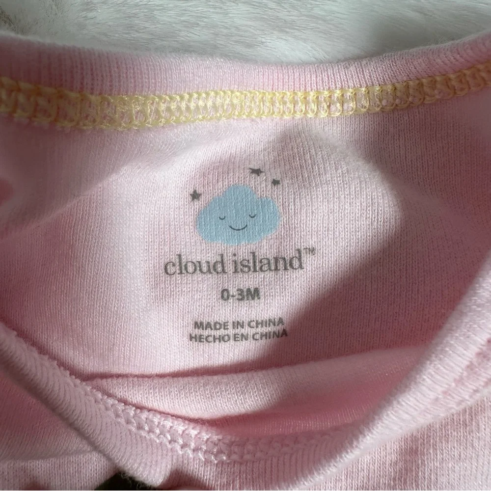 Cloud Island New Born Girl Set Of Bodysuits Bundle